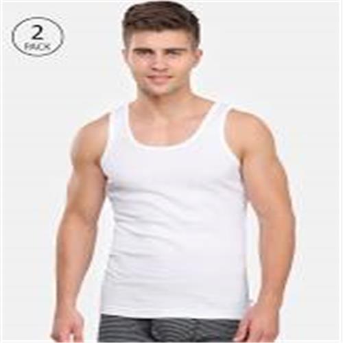 JOCKEY ELANCE VEST 8823 (S) WHITE 2PC